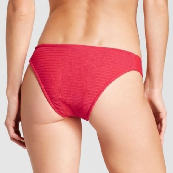 Mossimo Seersucker Cheeky Side Tab Bikini Bottom S - Picture 2 of 8